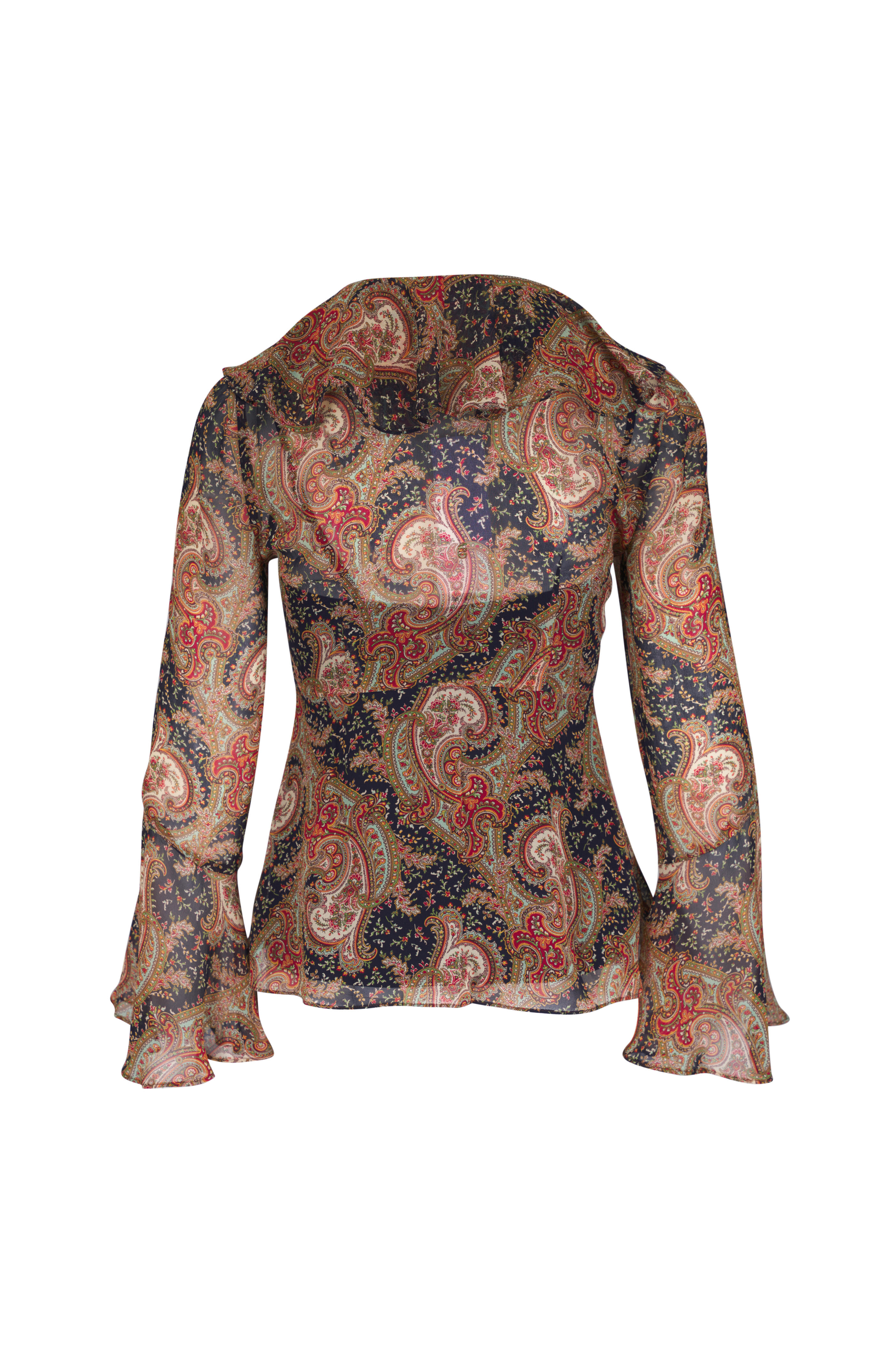 Veronica Beard - Kyrie Dove Multicolor Silk Blouse