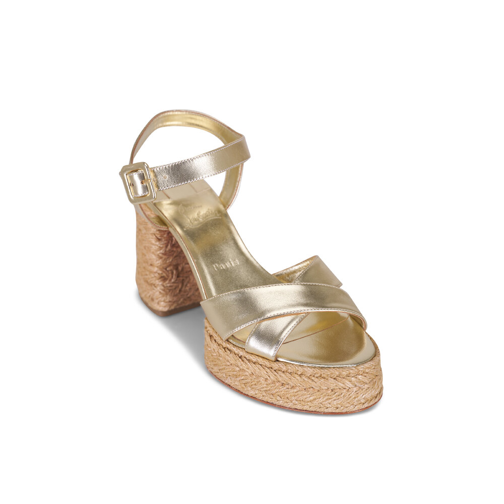 【送料&関税込】Christian Louboutin Sandal Calakala 85 Christian Louboutin | Calakala 85 brown leather espadrilles