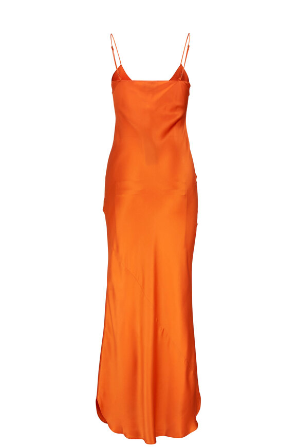 Nili Lotan - Cami Tangerine Silk Maxi Dress