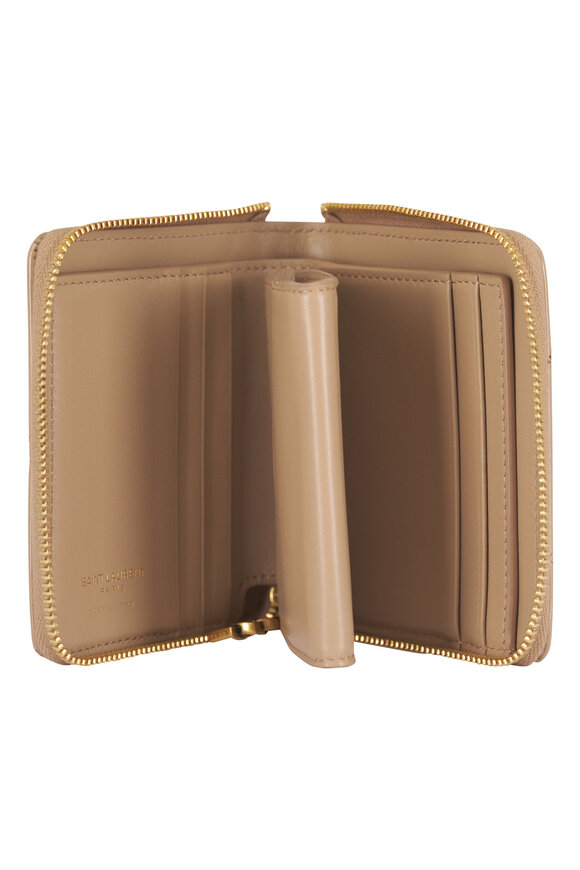 Saint Laurent Cassandre Beige Patent Leather Wallet - view 4