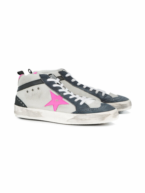 Golden Goose - Women's Mid Star Ice & Pink Star Sneaker