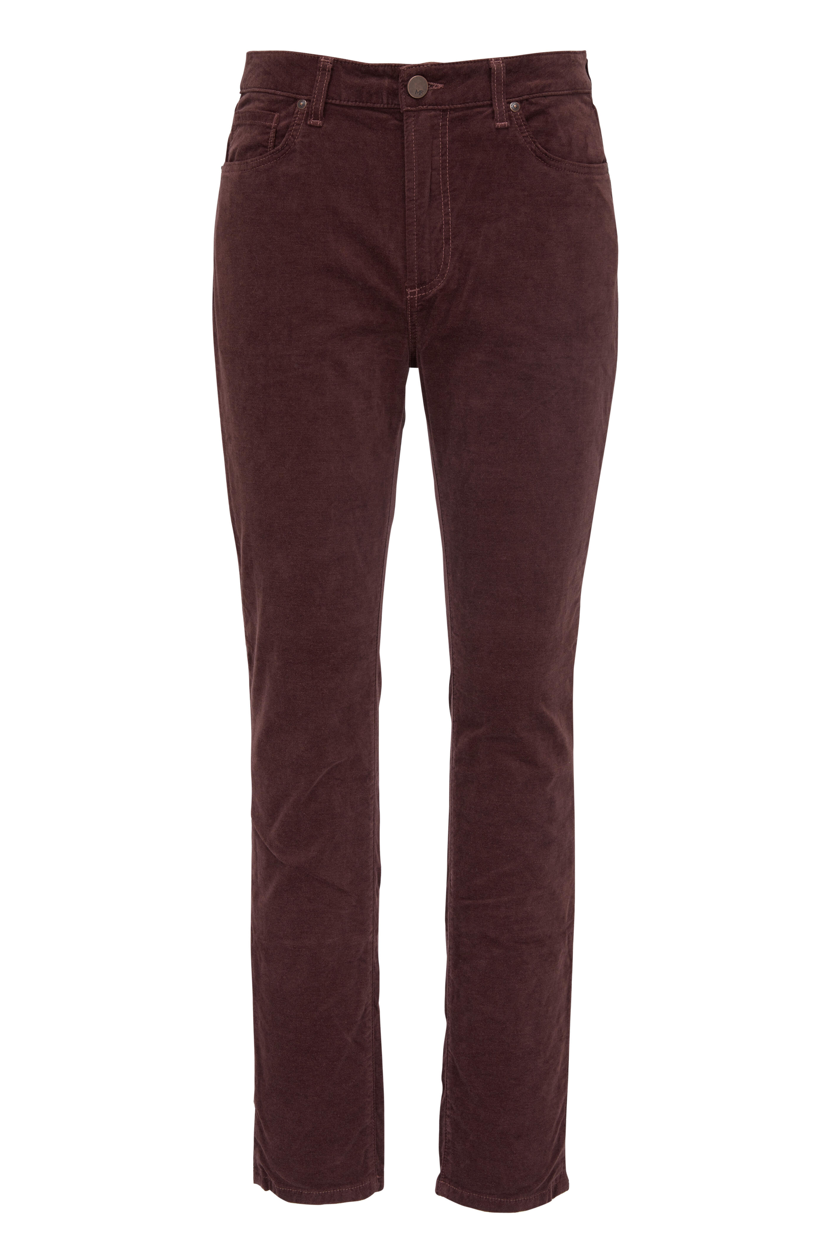 Monfrere - Brando Merlot Velvet Five Pocket Pant