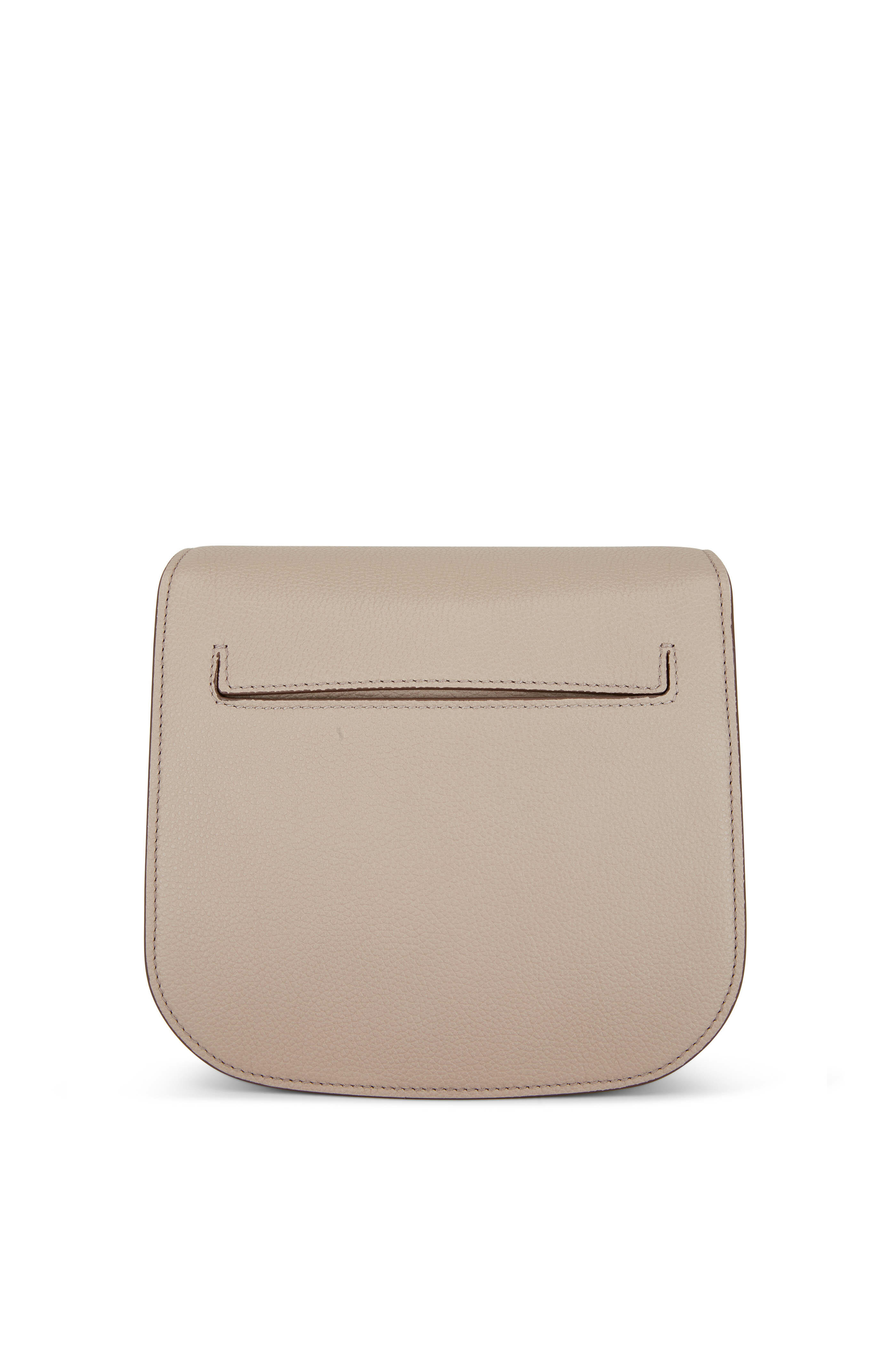 Tom Ford Tara Silk Taupe Grained Leather Mini Crossbody