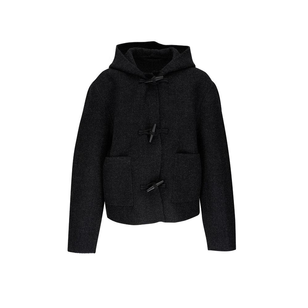 Totême - Dark Gray Melange Felted Duffel Jacket | Mitchell Stores