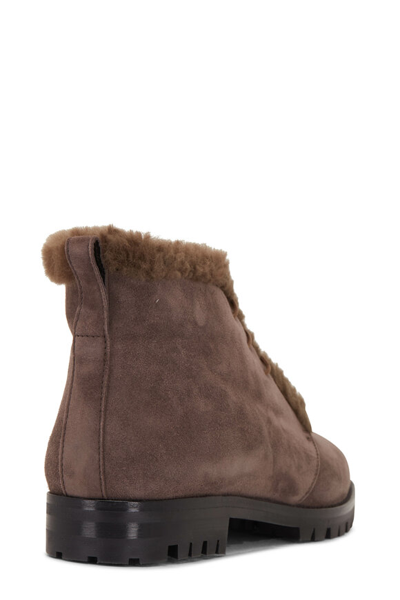 Manolo Blahnik - Mircus Dark Brown Shearling Lined Boot