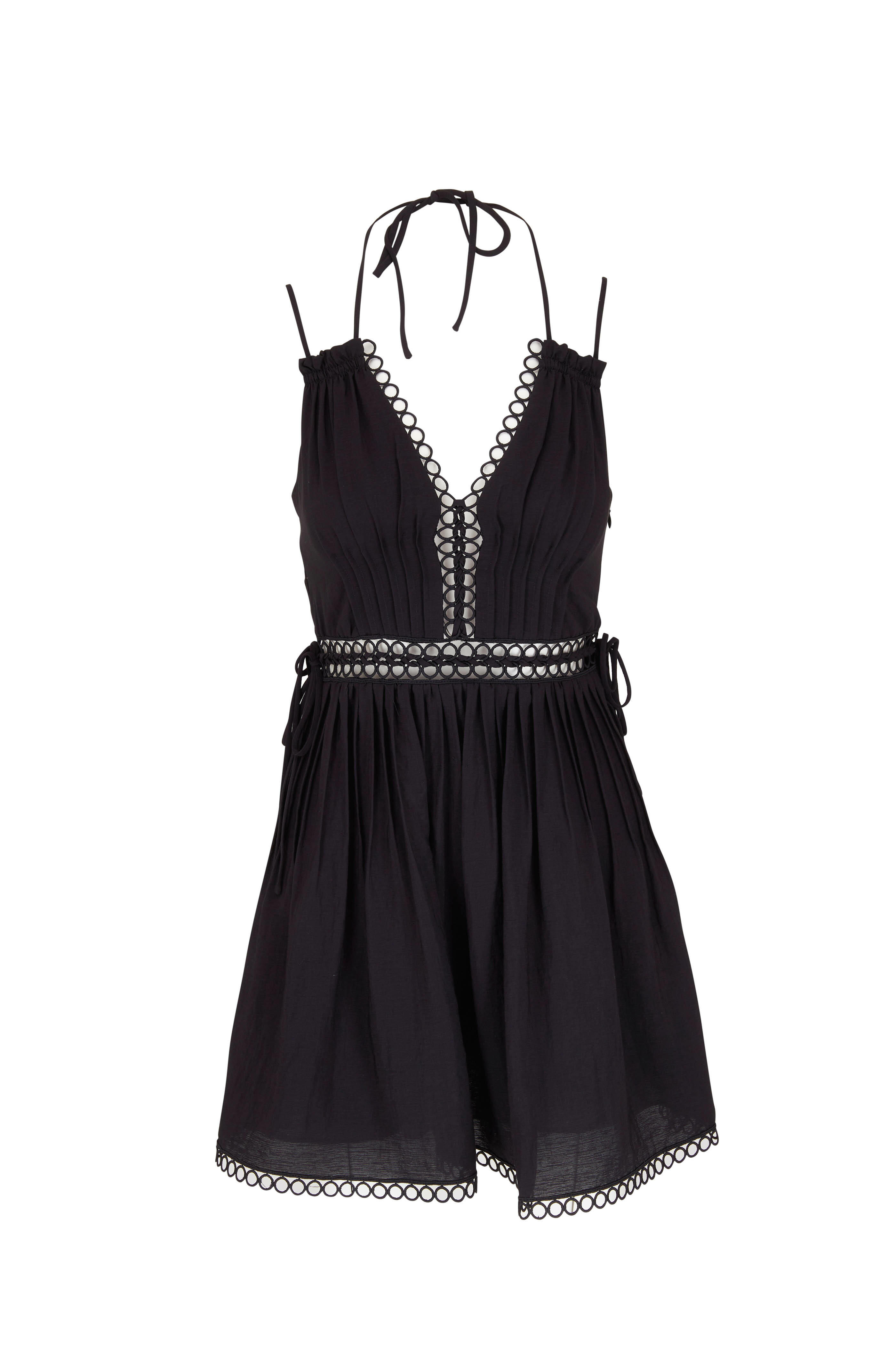 Simkhai - Trista Black Lace Up Mini Dress