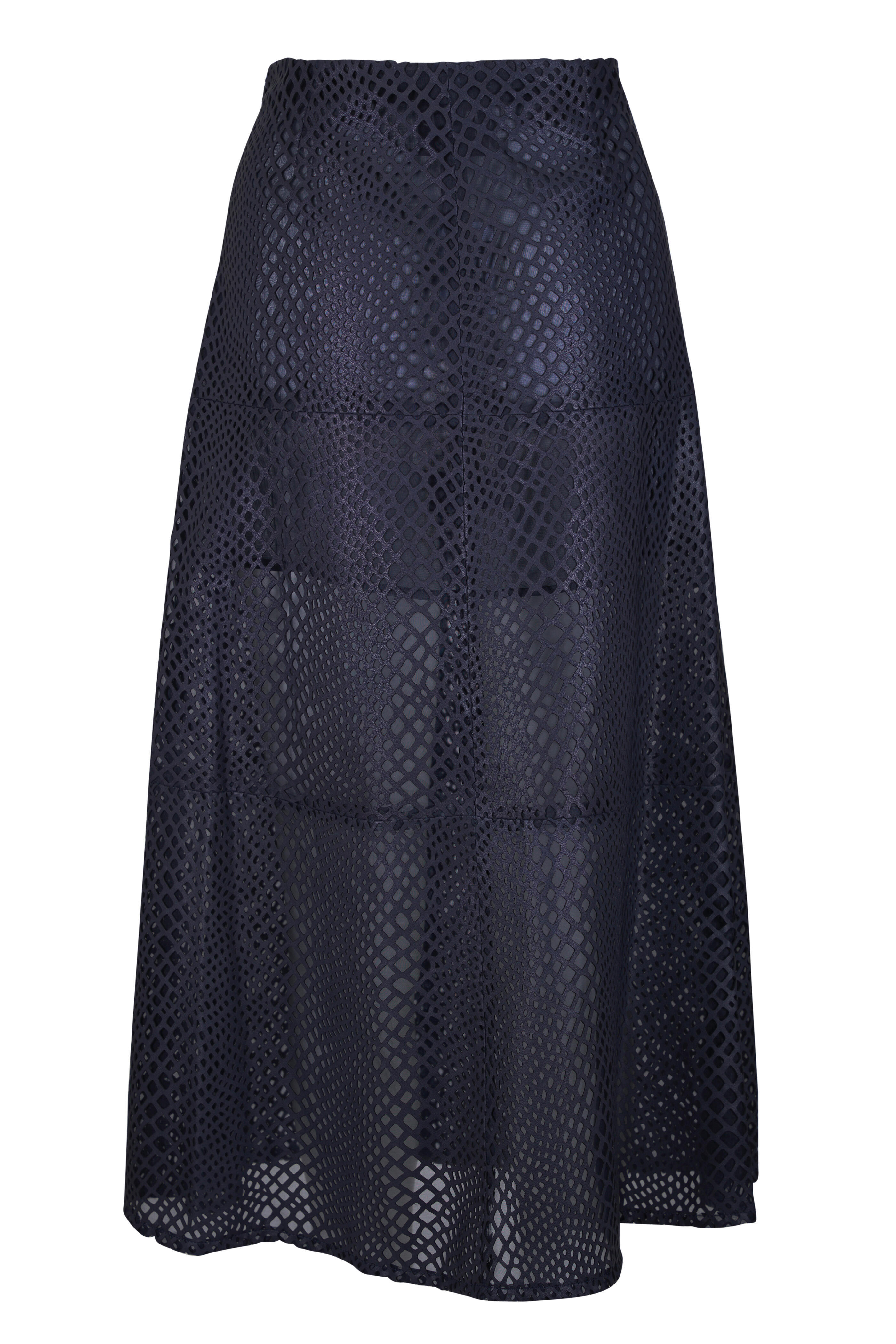 TWP - Mesh Midnight Leather A-Line Skirt - view 4