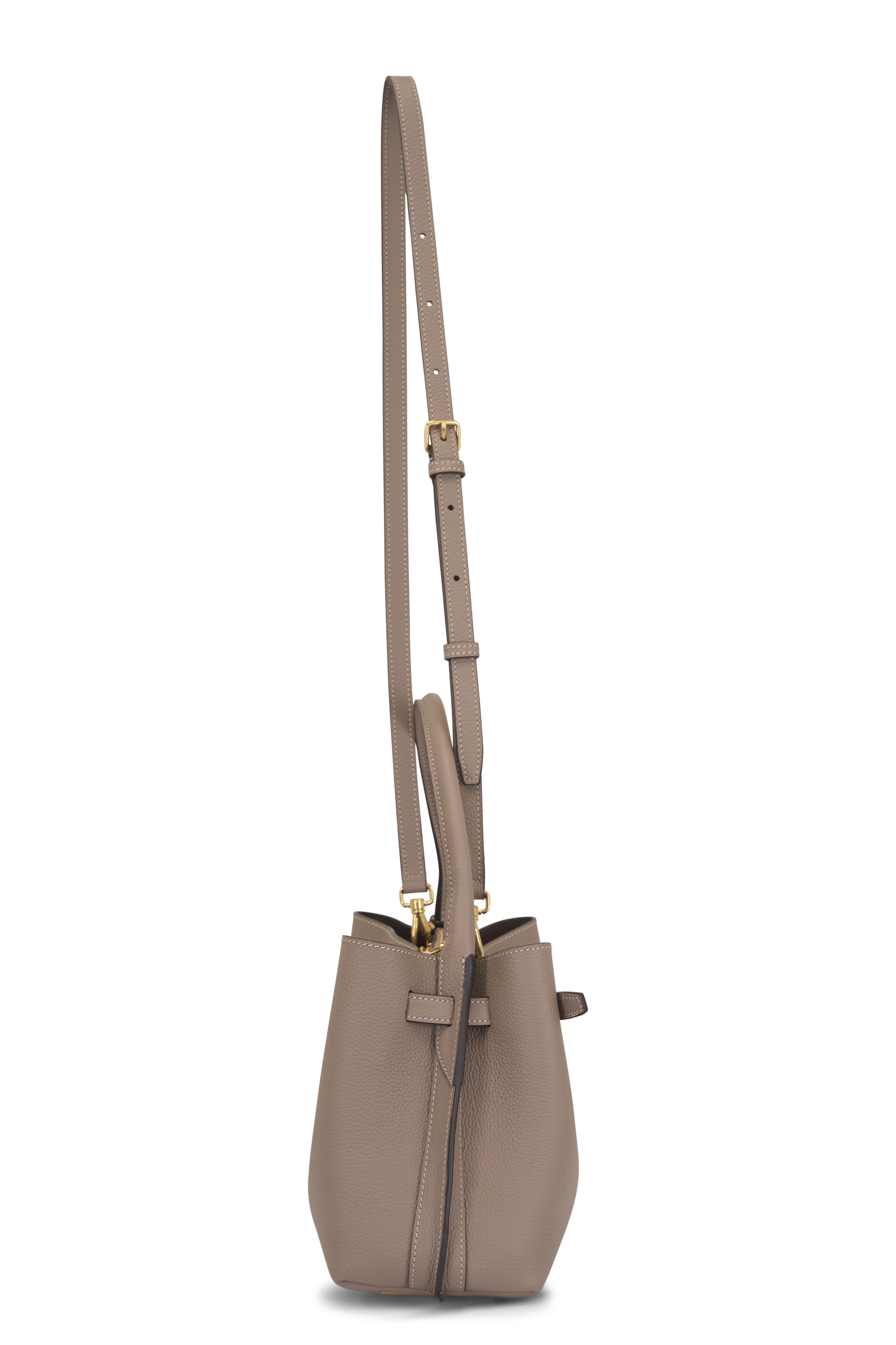 Tod's - Mini T Timeless Creta Chiaro Leather Top Handle