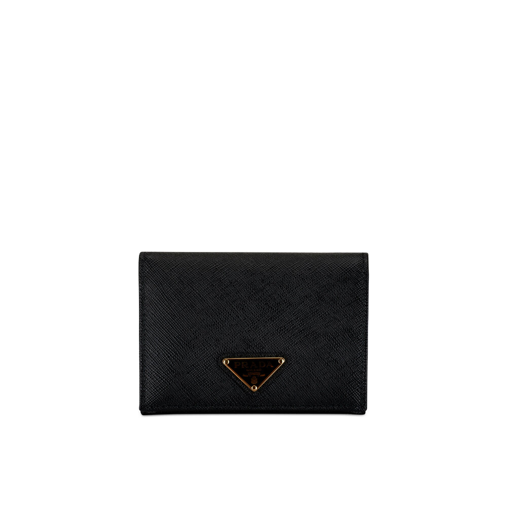 Prada - Black Saffiano Leather Small Wallet | Mitchell Stores