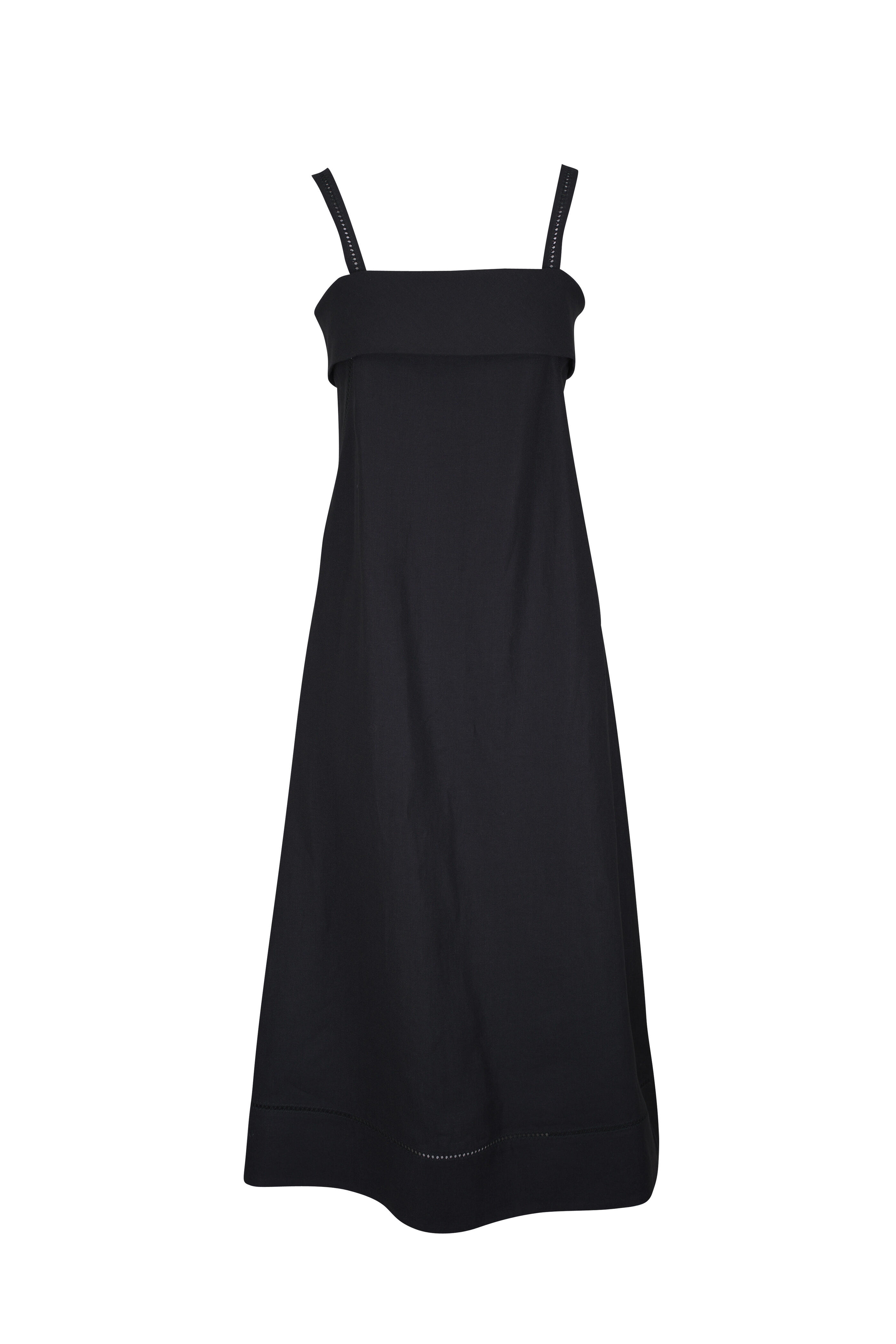 Agnona - Batavia Black Linen Embroidered Dress | Mitchell Stores Agnona - Batavia Black Linen Embroidered Dress | Mitchell Stores