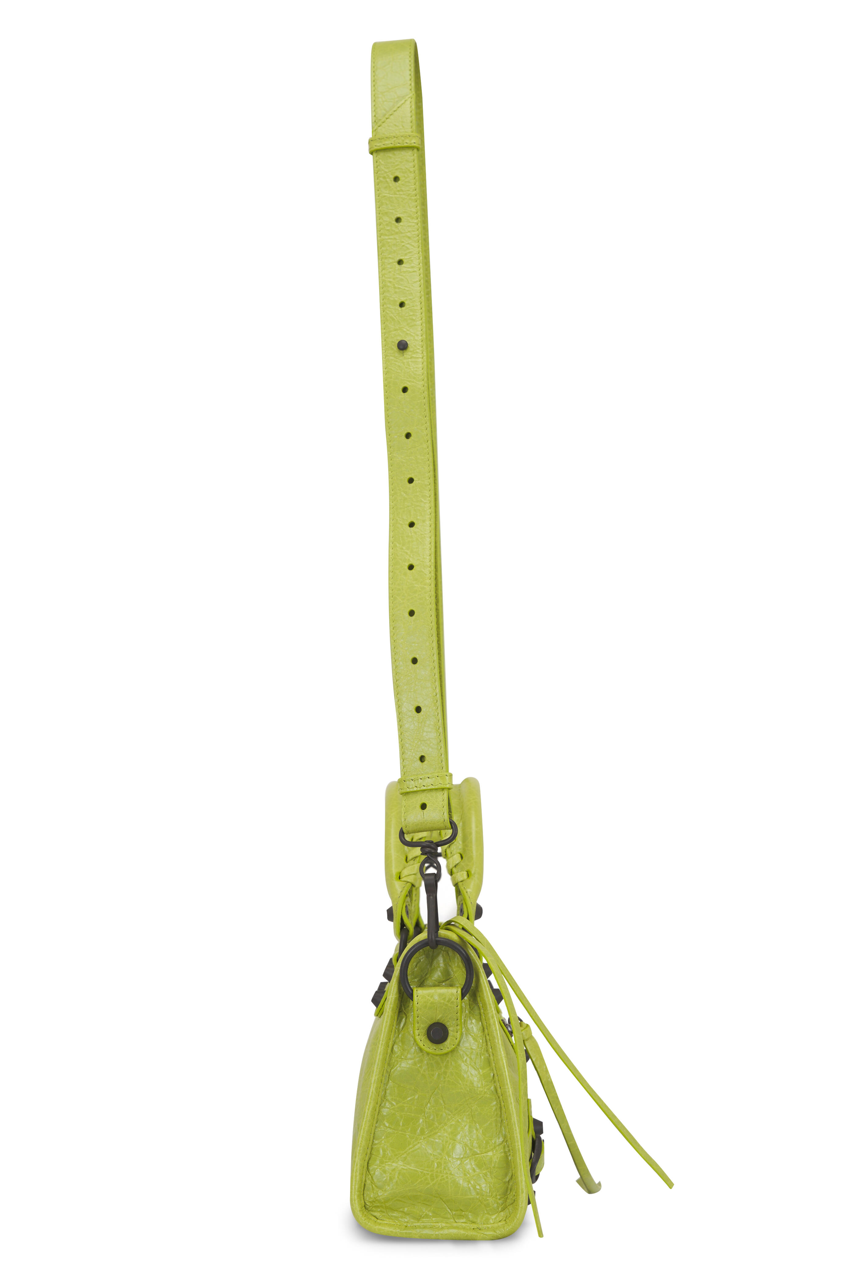 Balenciaga - Mini Le City Pistache Leather Top Handle Bag