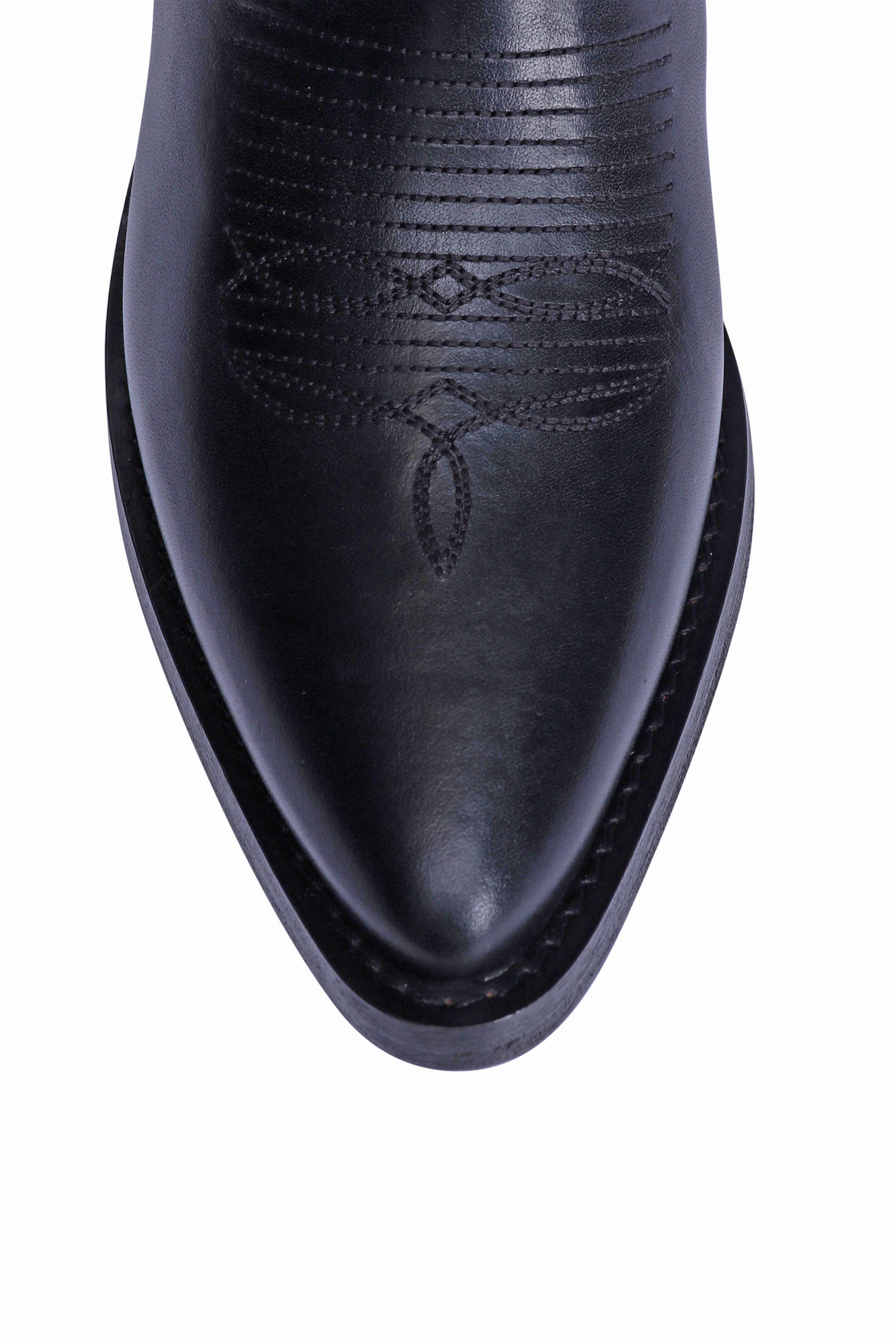Partlow - Gigi Black Leather Cowboy Boot