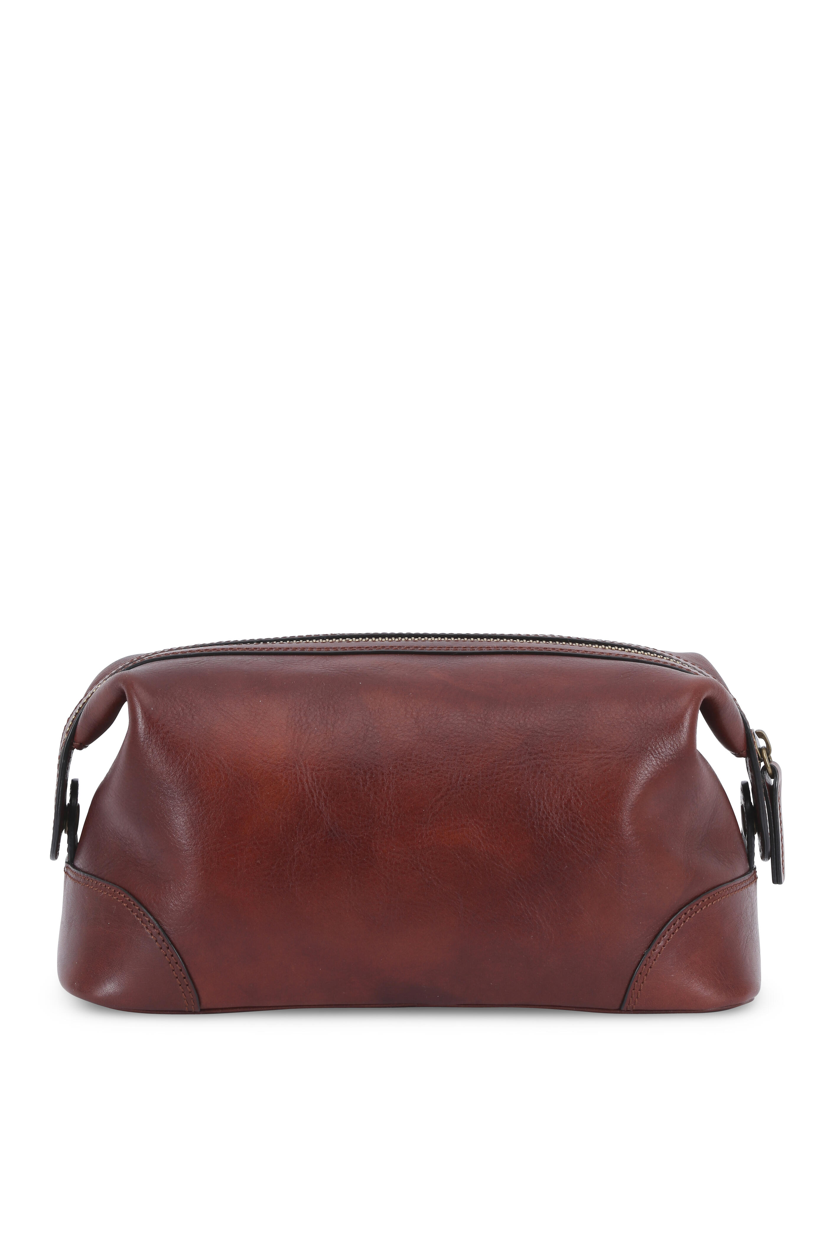 Bosca - Dark Brown Leather Dopp Kit