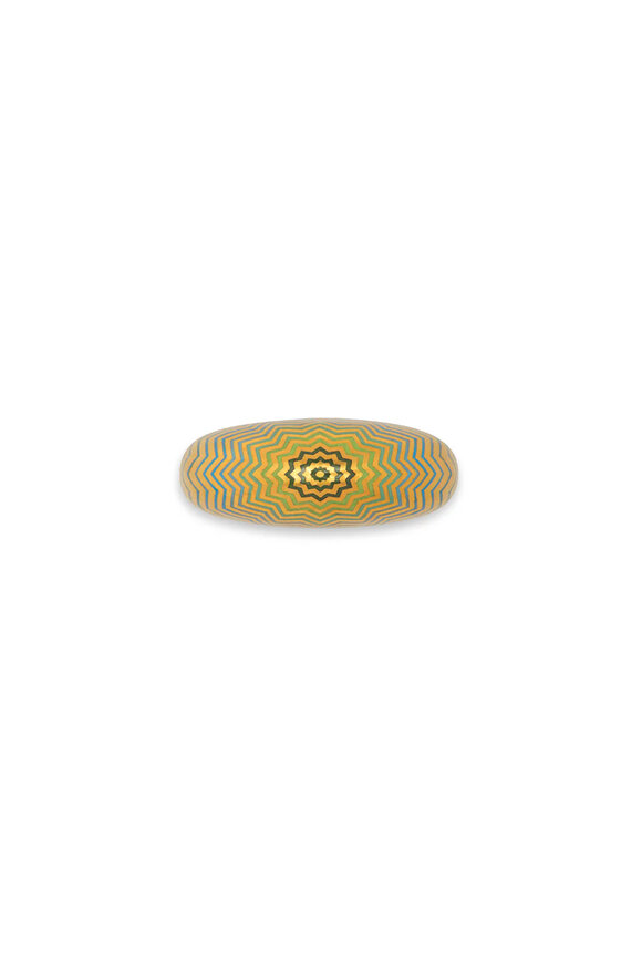 Van Gelder Baoli Flow Blue & Green Bombe Ring - view 1