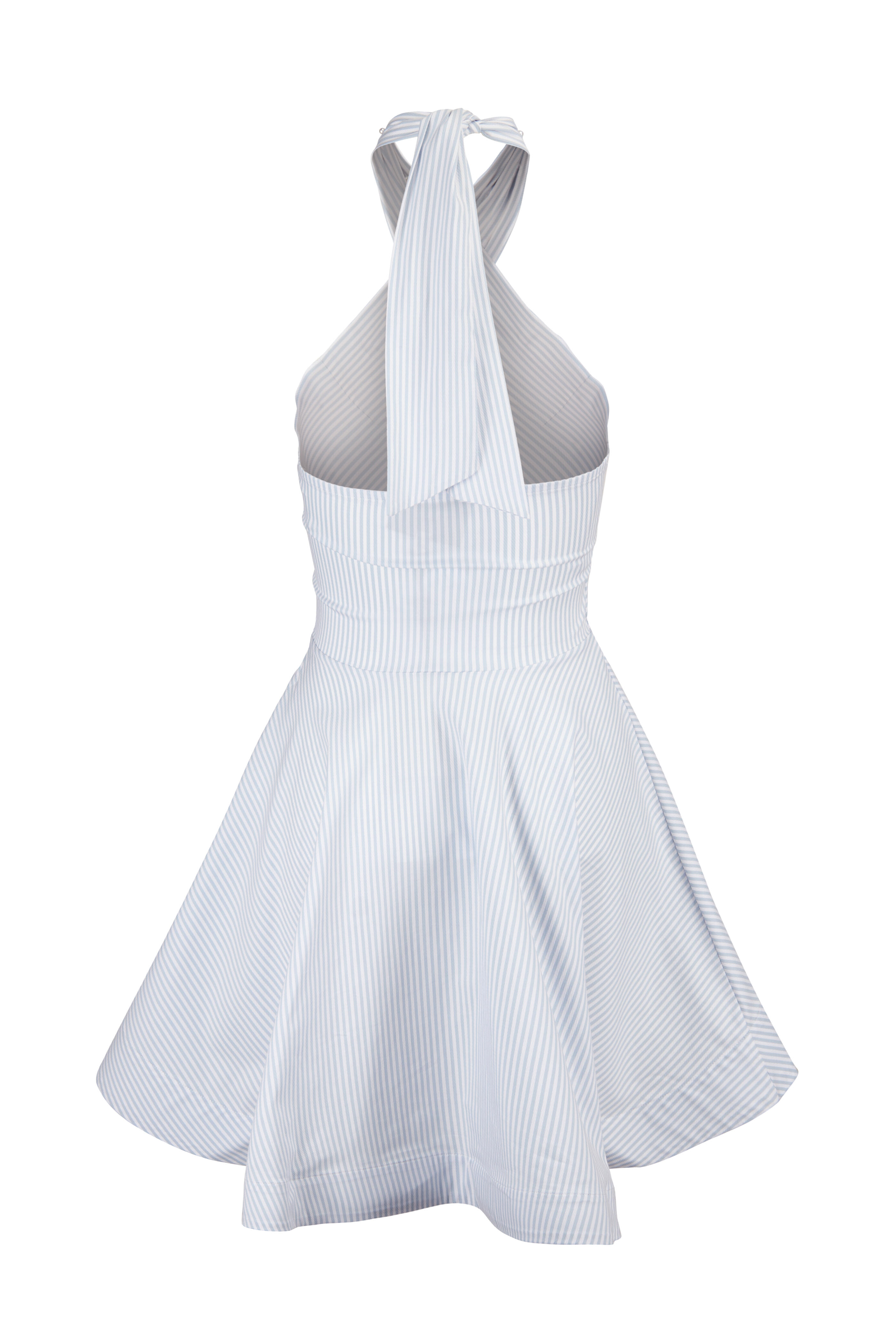 Theo The Label - Echo Striped Pearl Halter Top - view 2
