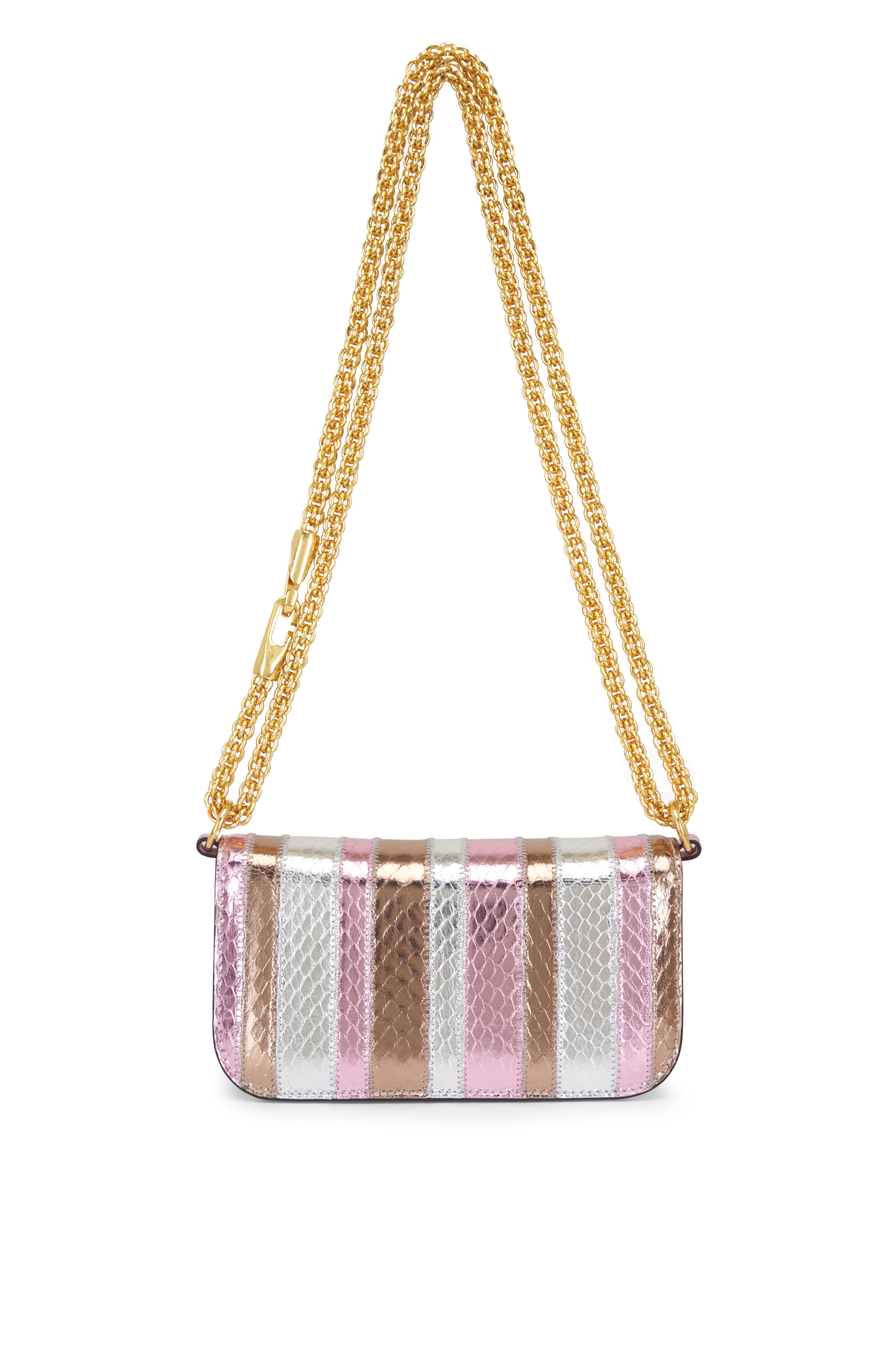 Valentino Garavani - Small Loco Metallic Stripe Shoulder Bag
