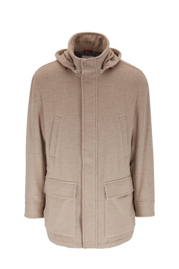 Brunello Cucinelli - Beige Water-Resistant Cashmere Hooded Parka