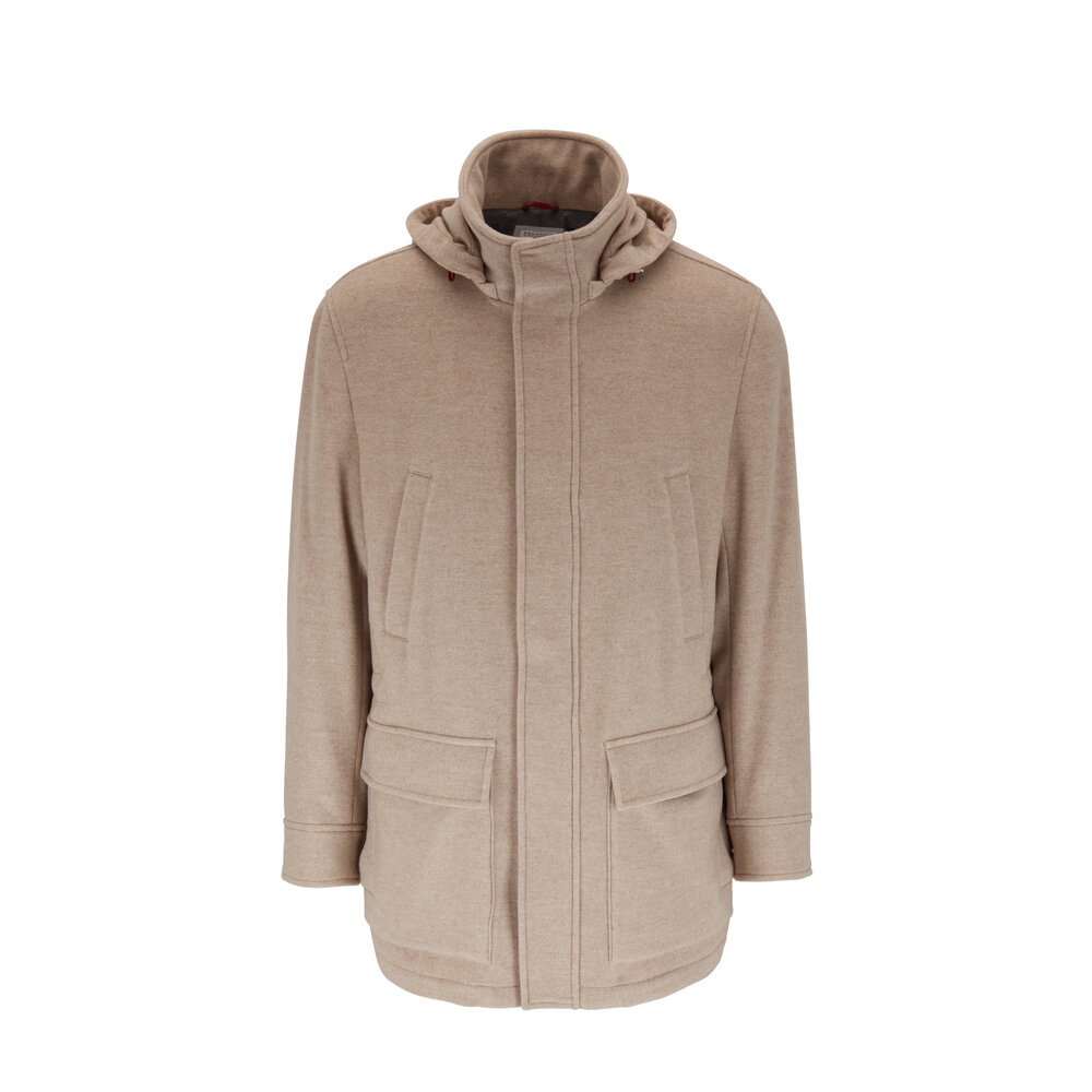 Brunello Cucinelli - Beige Water-Resistant Cashmere Hooded Parka