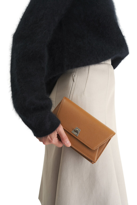 Akris - Anouk Cuoio Leather Envelope Clutch 