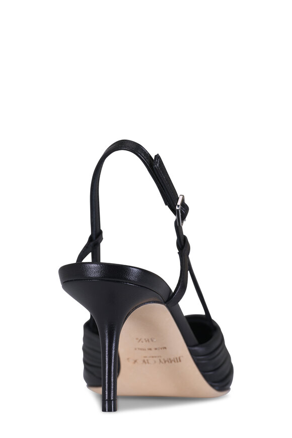 Jimmy Choo Afia Black Leather Slingback, 65mm - view 4