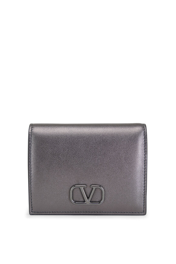 Valentino garavani vlogo soft grain leather flap wallet sale