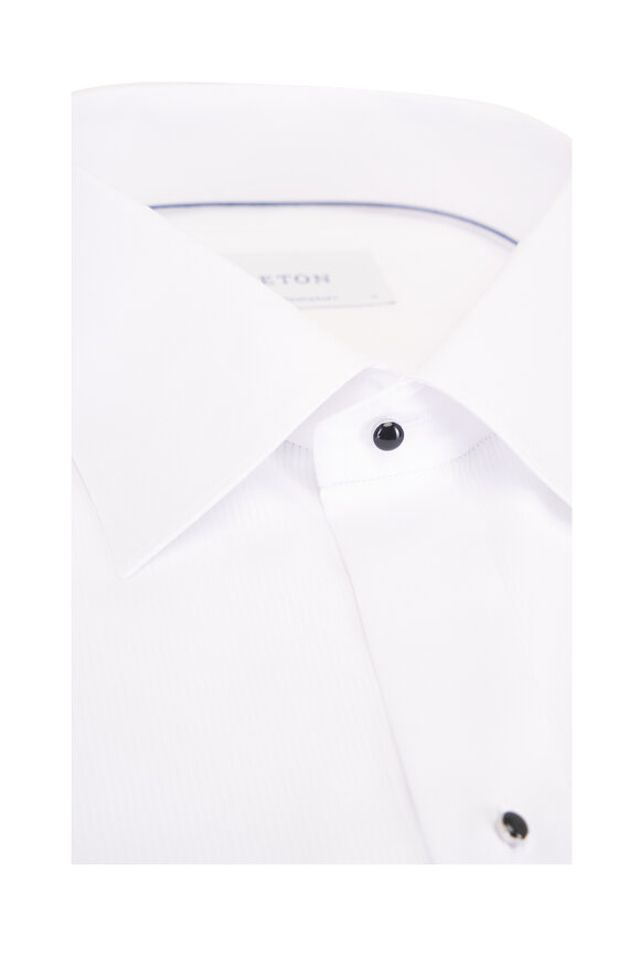 Eton White Cotton Plissé Tuxedo Shirt - view 2
