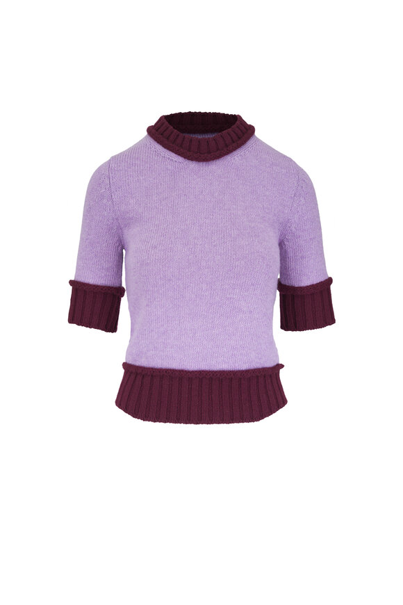 Marni Dahlia & Purple Mock Neck Sweater - view 1