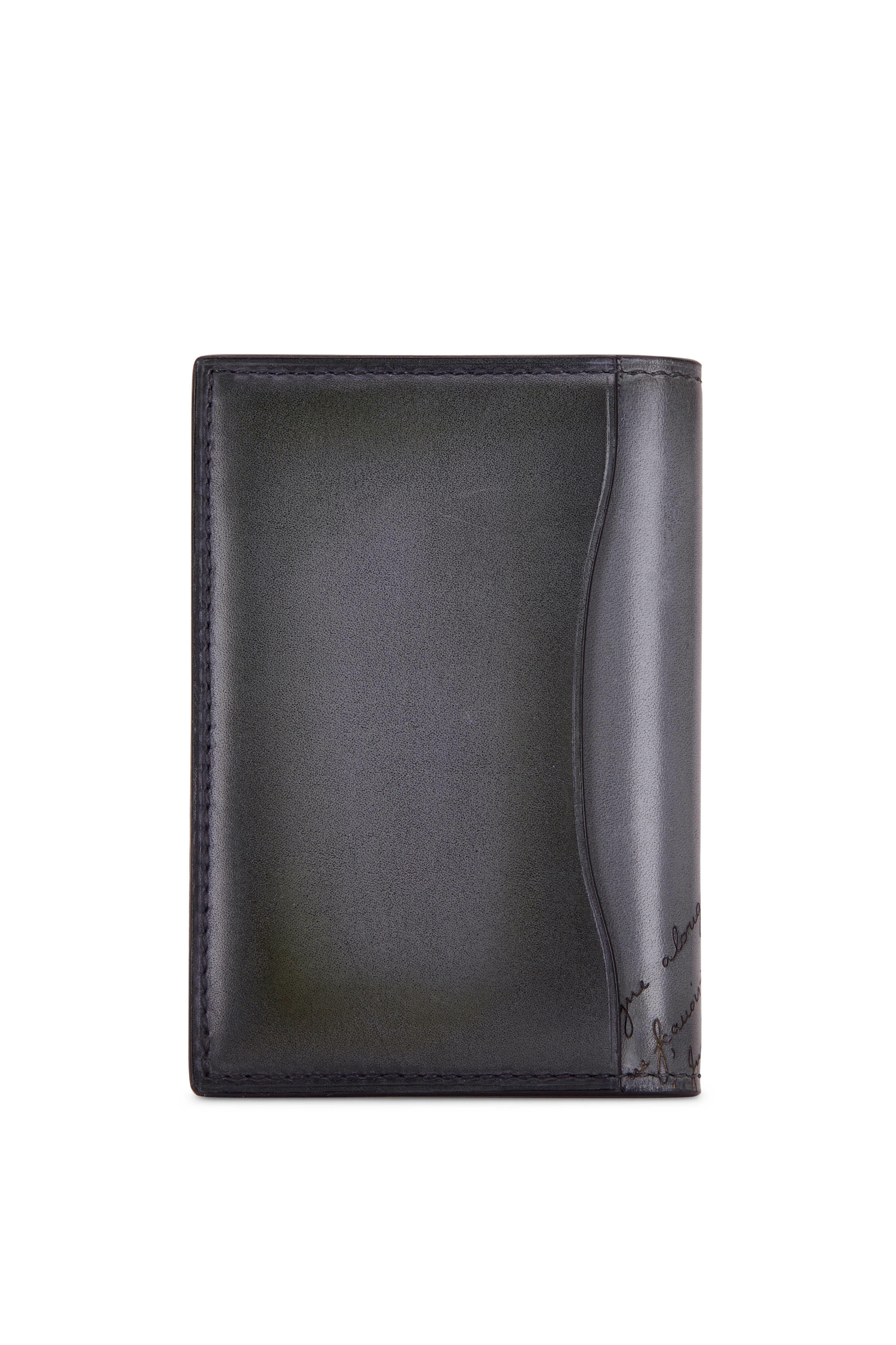 Berluti - Jagua Gray Leather Card Wallet | Mitchell Stores