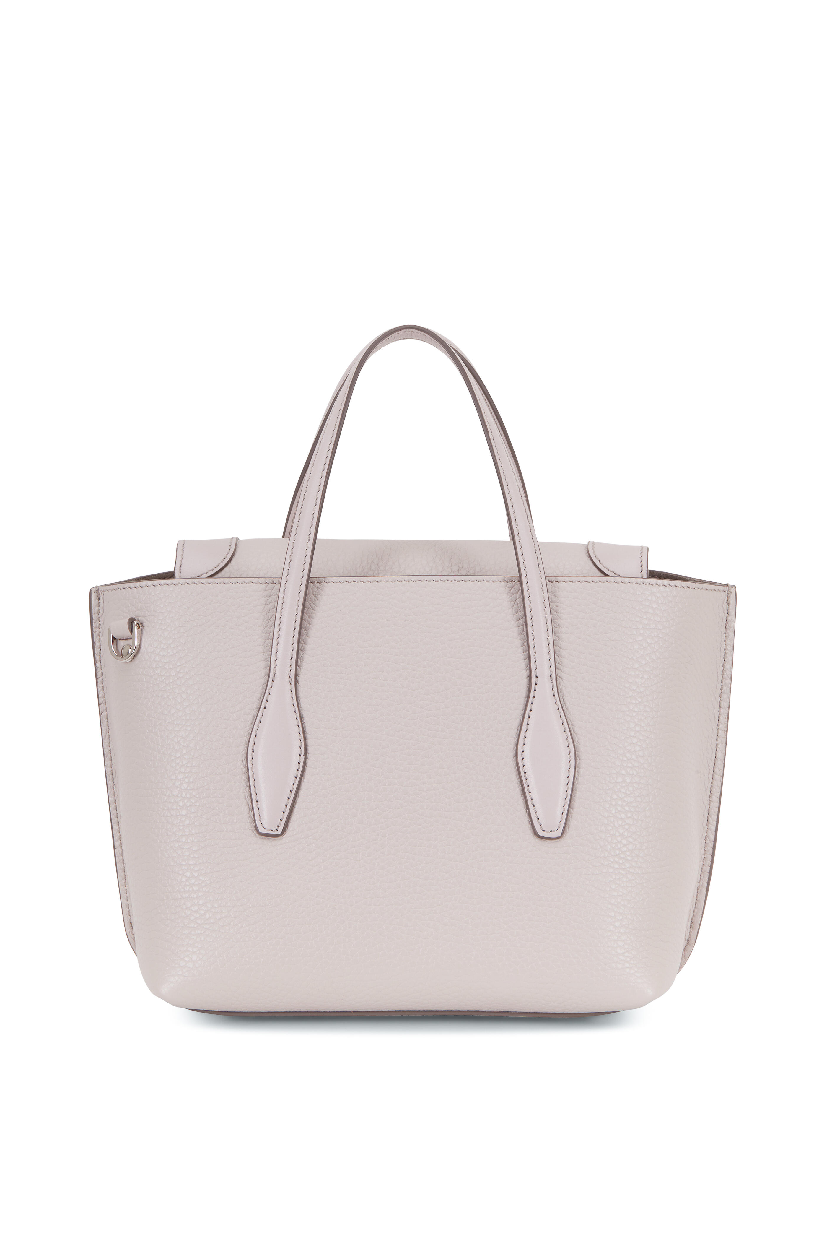 Tod s Joy Gray Leather Flap Front Mini Tote Mitchell Stores