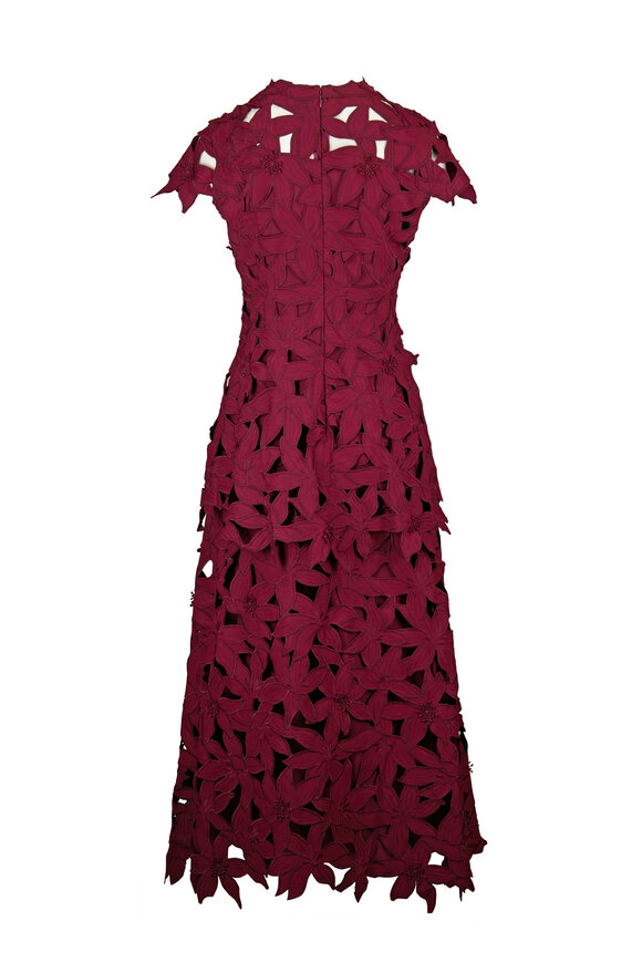 Simkhai Neve Fig Embroidered Cotton Midi Dress - view 2