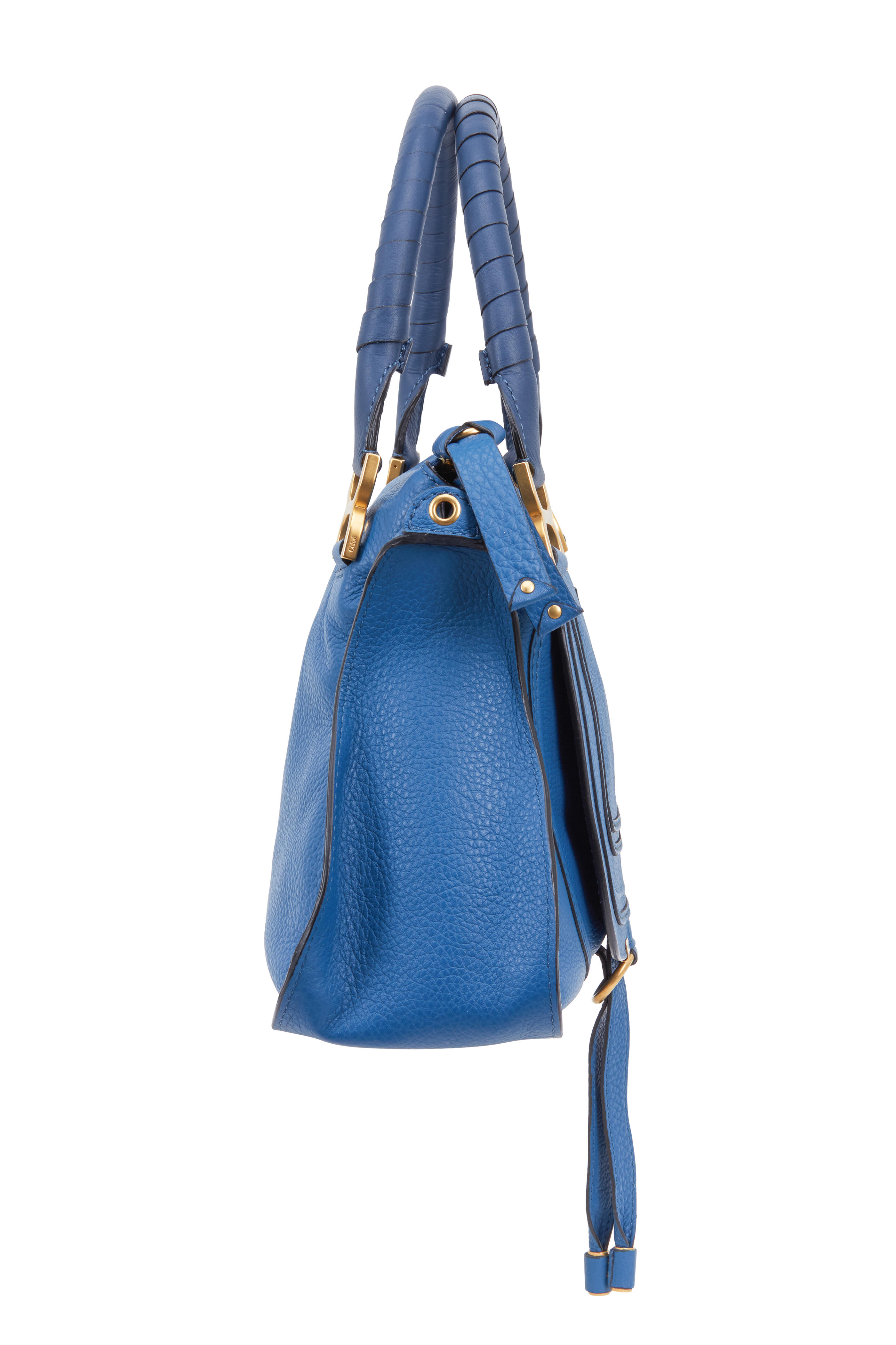 Chloé - Marcie Cobalt Blue Leather Medium Shoulder Bag