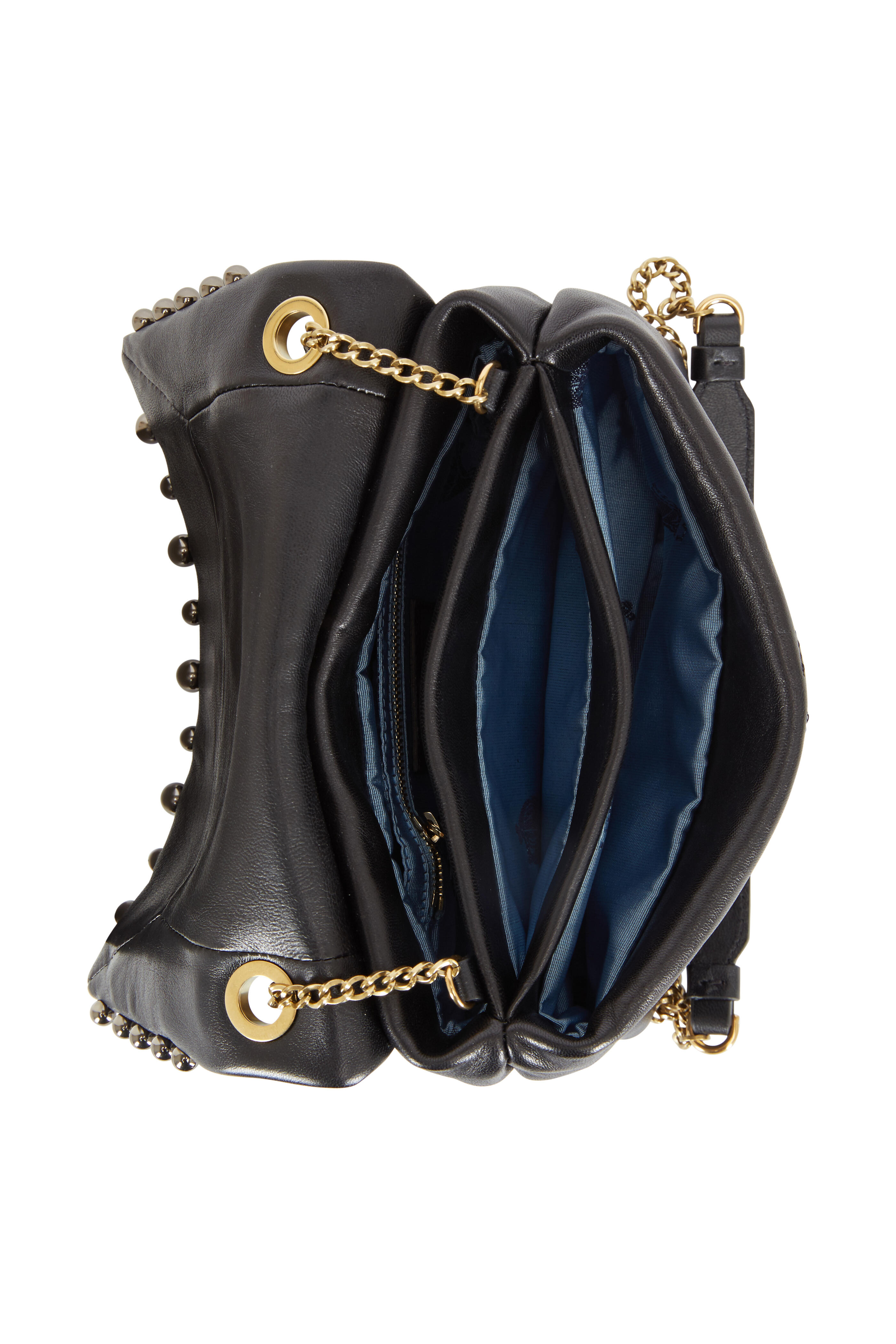 Lanvin - Sugar Black Leather Beaded Mini Shoulder Bag