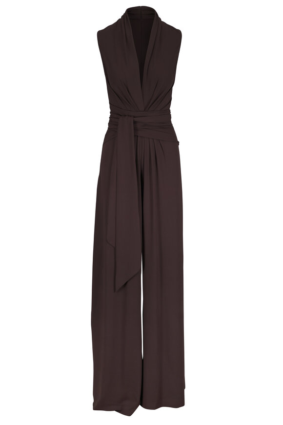 Saint Laurent - White Cotton Belted Jumpsuit | Mitchell Stores