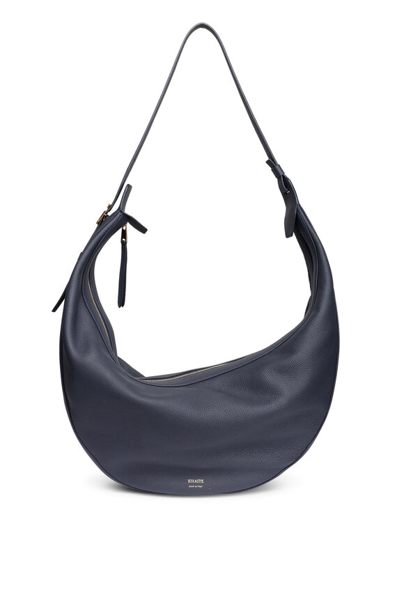 Khaite Augustina Midnight Leather Hobo Bag - view 1