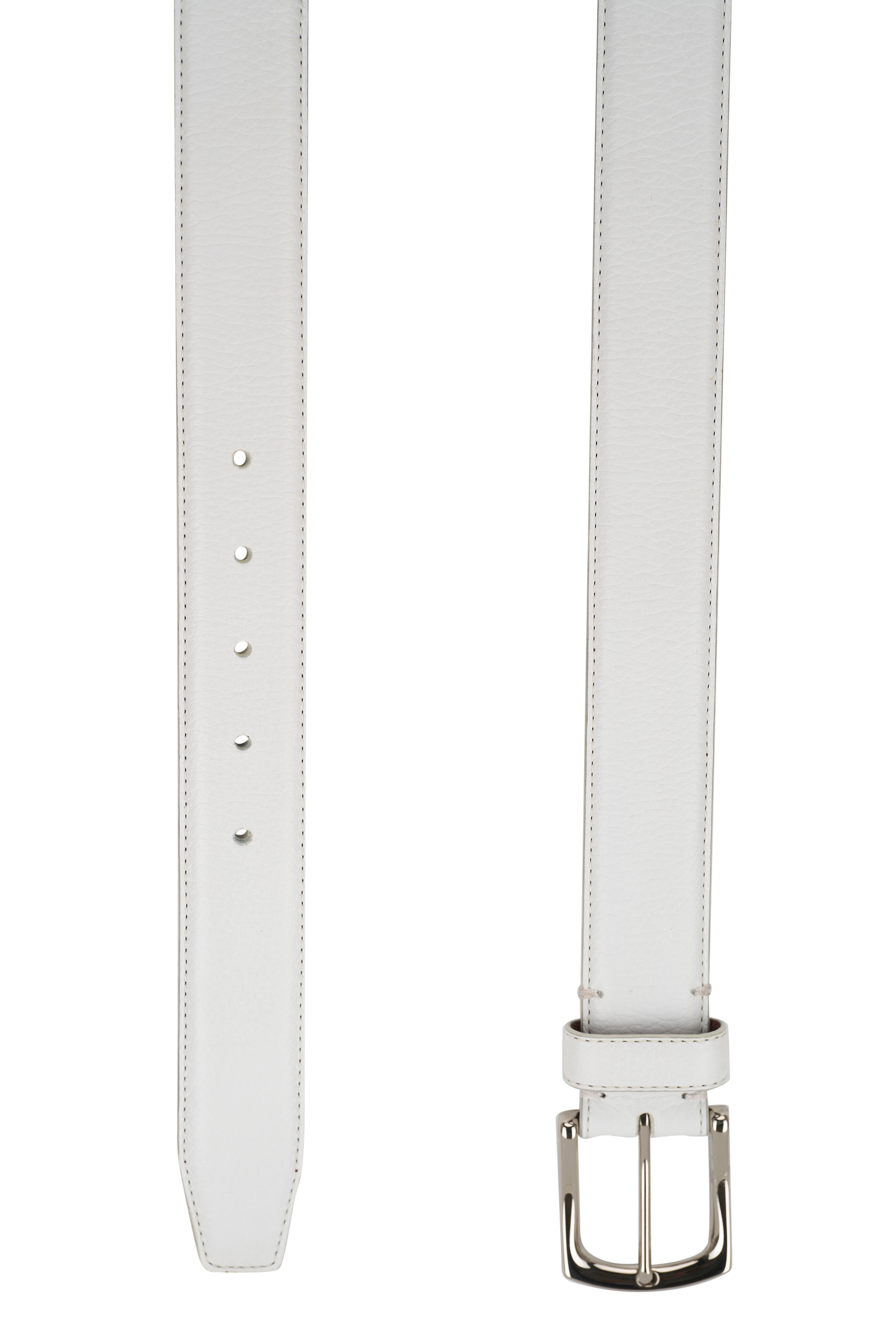 Torino - White Burnished Tumbled Leather Belt | Mitchell Stores