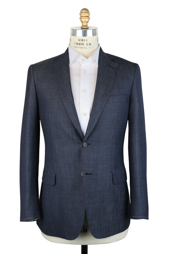 Brioni - Blue Wool, Silk & Linen Sportcoat 