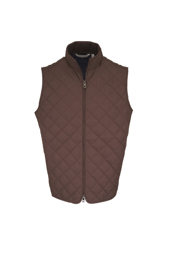Peter Millar Crown Essex French Press Brown Vest - view 1