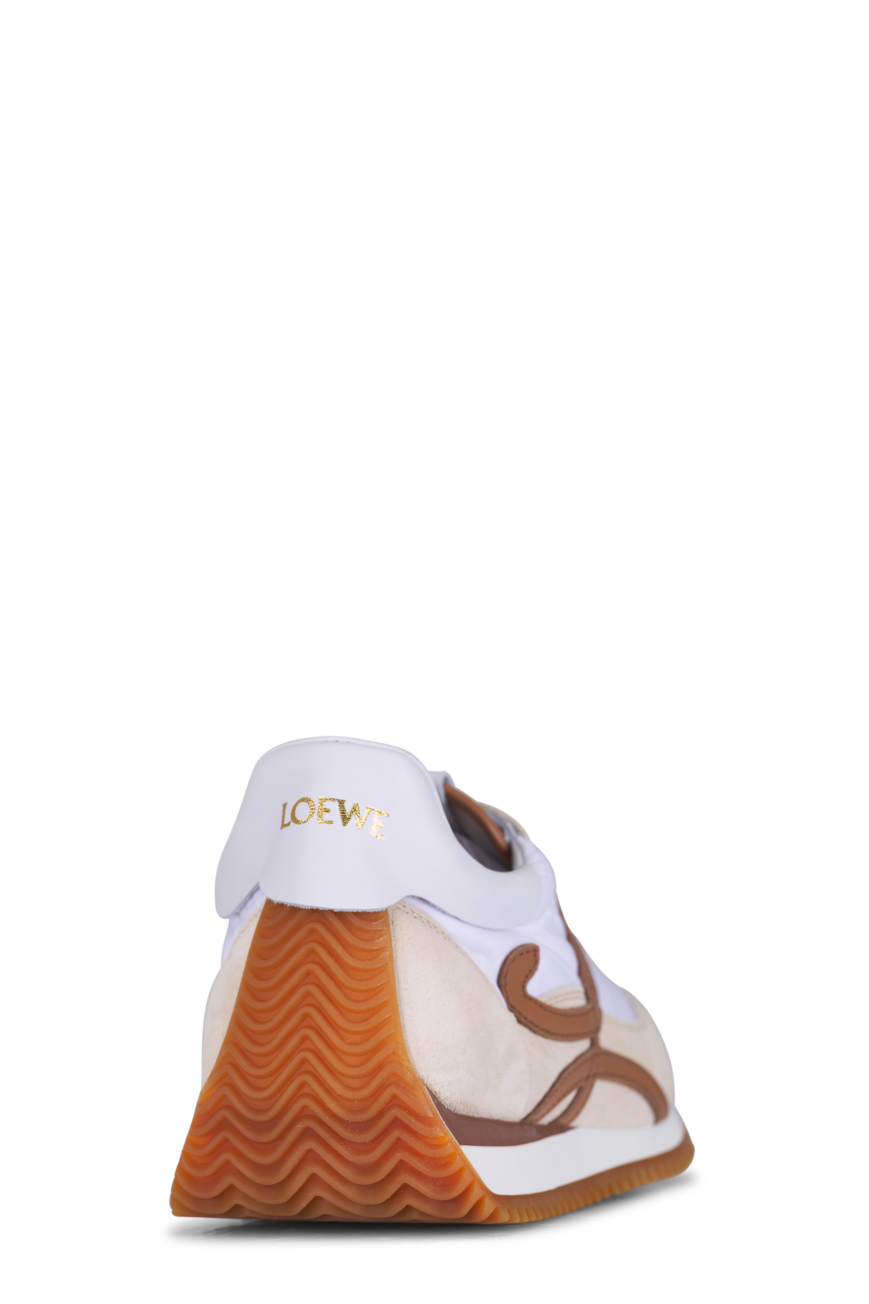 Loewe - Flow Runner 2.0 White & Chocolate Suede Sneaker