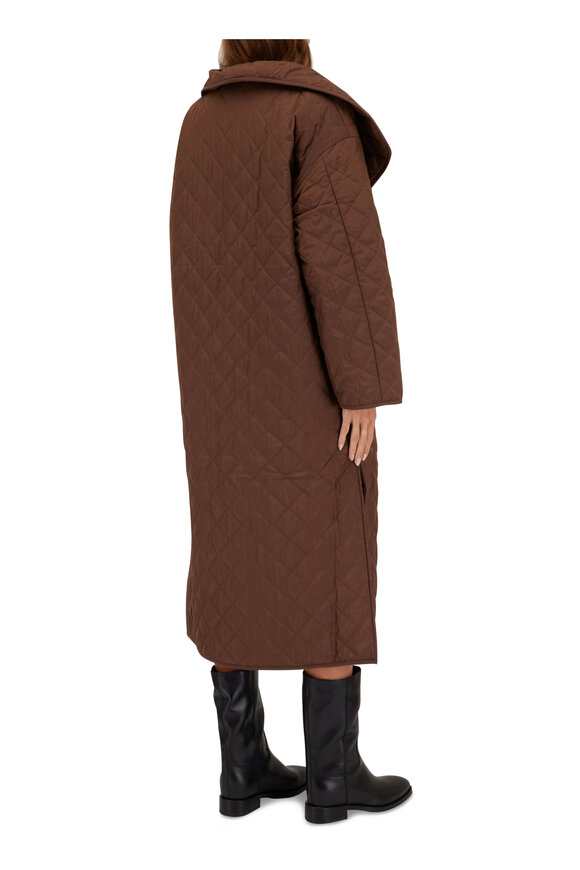 Totême - Saddle Brown Signature Quilted Coat