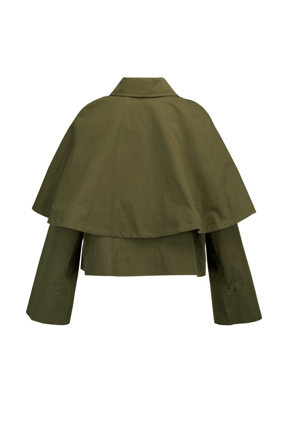 Frame Paddock Military Cotton Cape Jacket - view 2