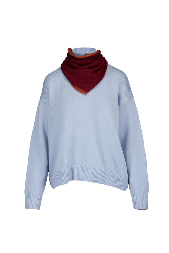 Staud Winston Light Blue Scarf Sweater - view 1