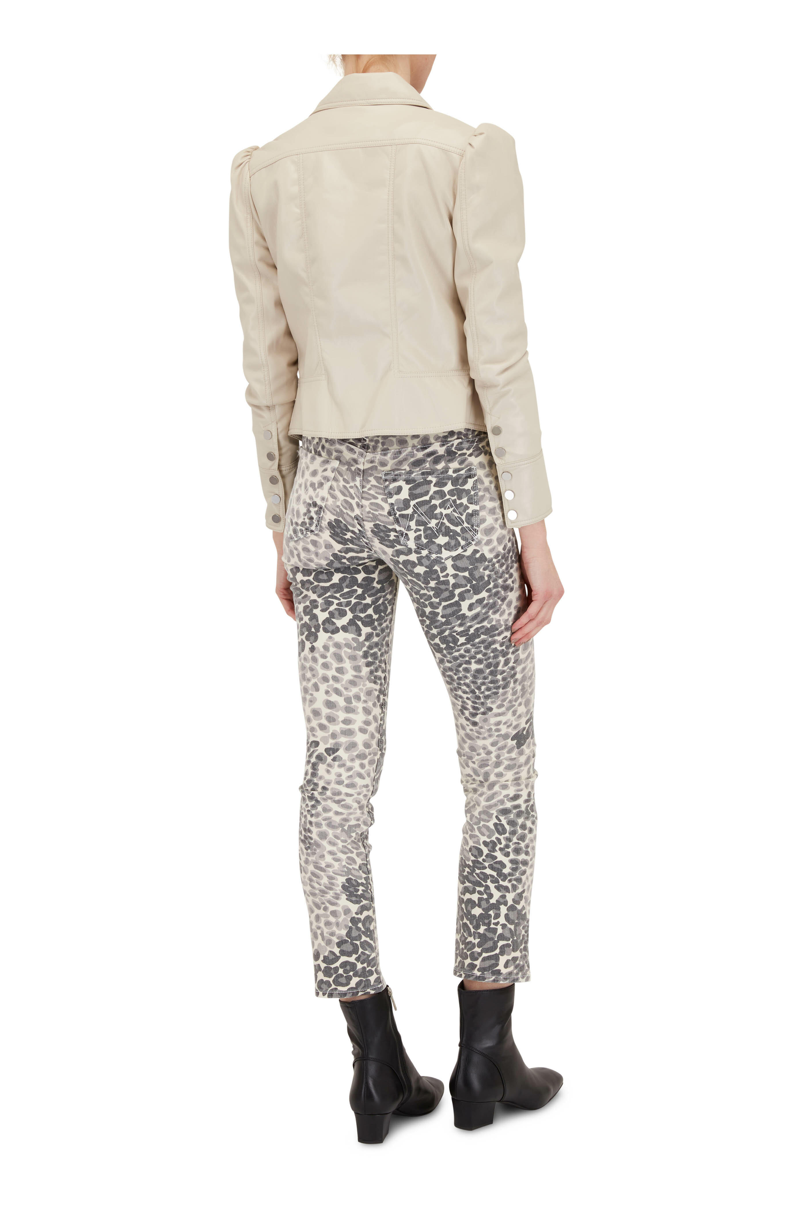 Mother - Mid-Rise Dazzler Shadow Leopard Ankle Jean