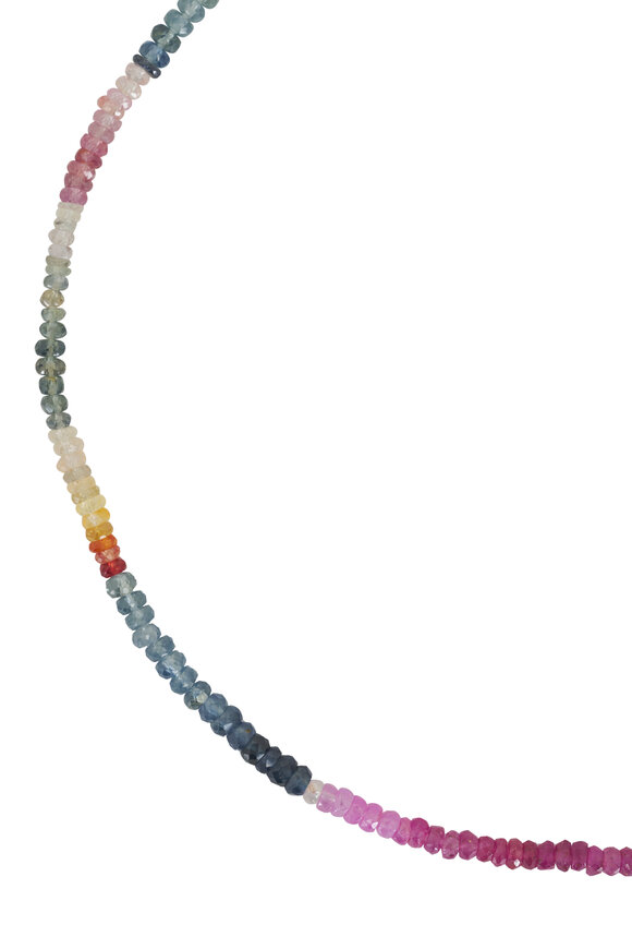 Cristina V. - Ombre Sapphire Rondelle 17" Necklace