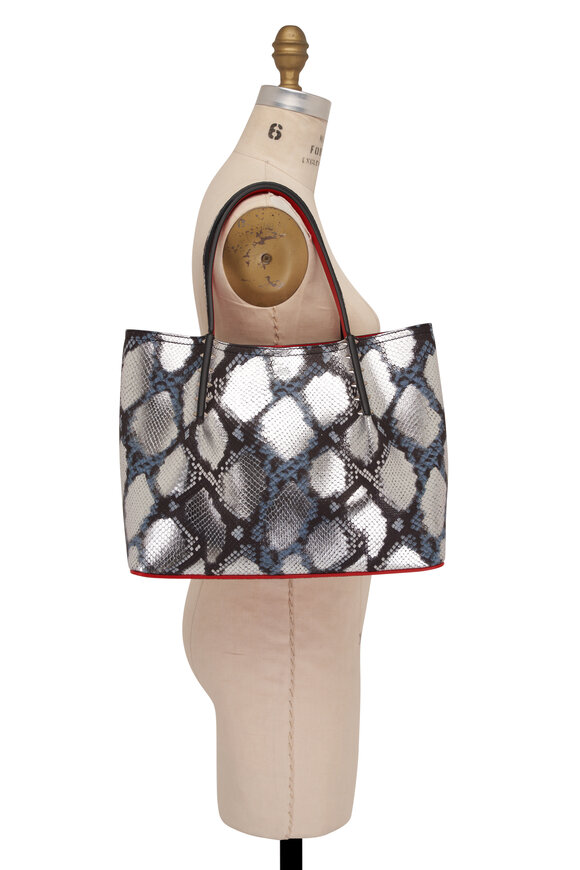 Christian Louboutin - Small Cabarock Metallic Amazonia Embossed Tote