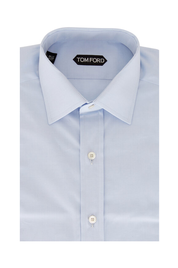 Tom Ford Light Blue Fine Poplin Sport Shirt - view 1