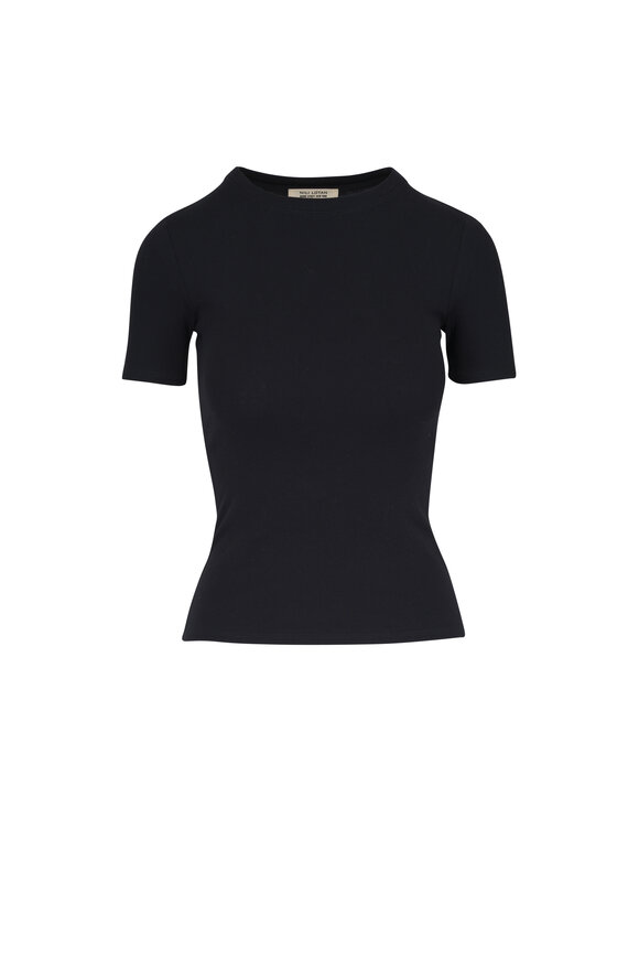 Nili Lotan Elin Black Cotton T-Shirt