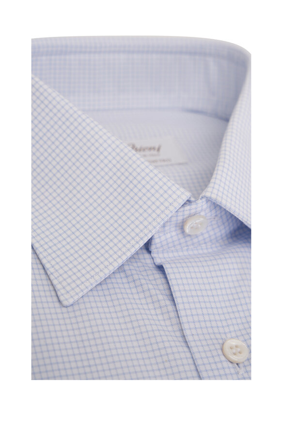 Brioni - Blue Check Cotton Sport Shirt 