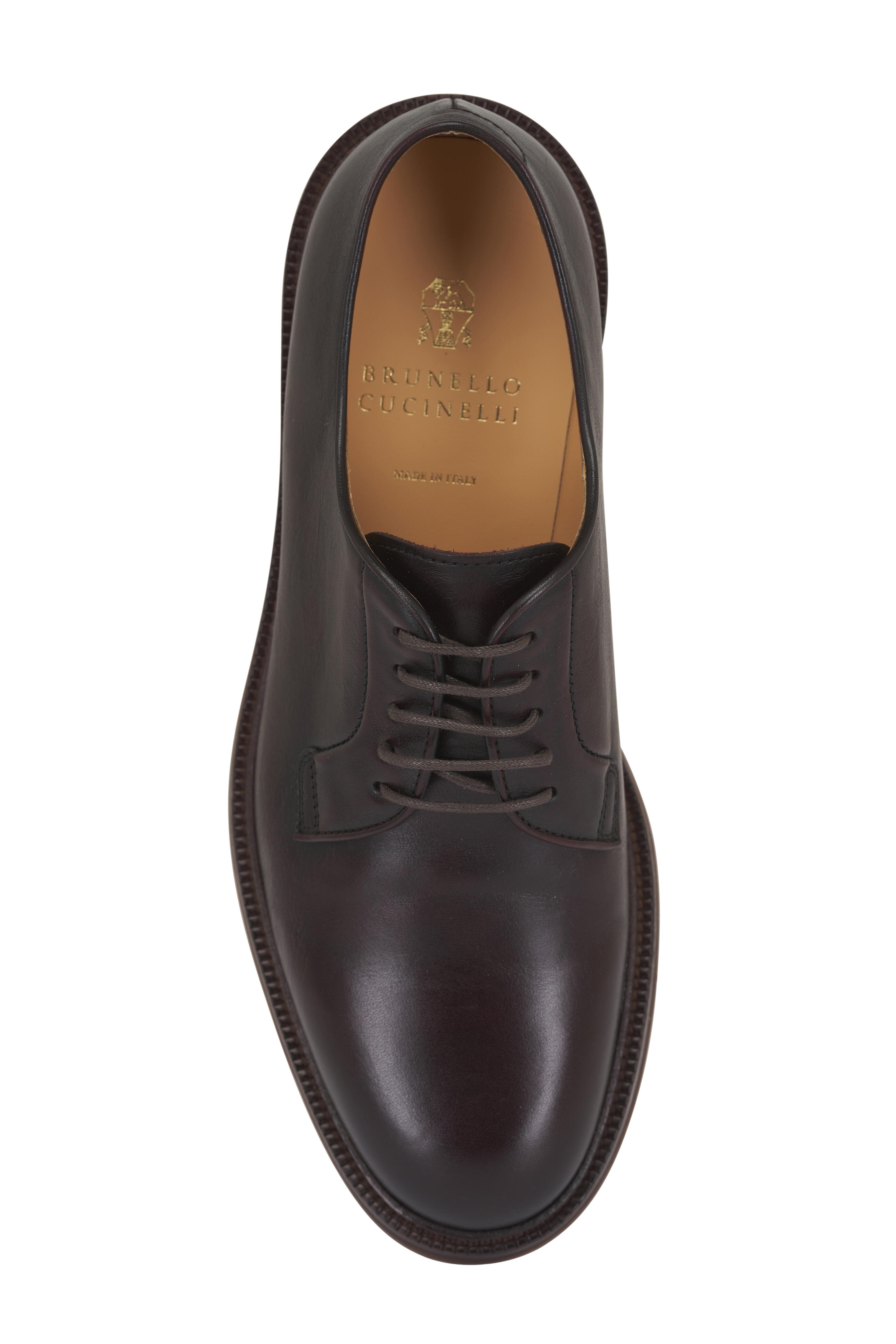 Brunello Cucinelli - Brown Leather Lace Up Dress Shoe - view 3