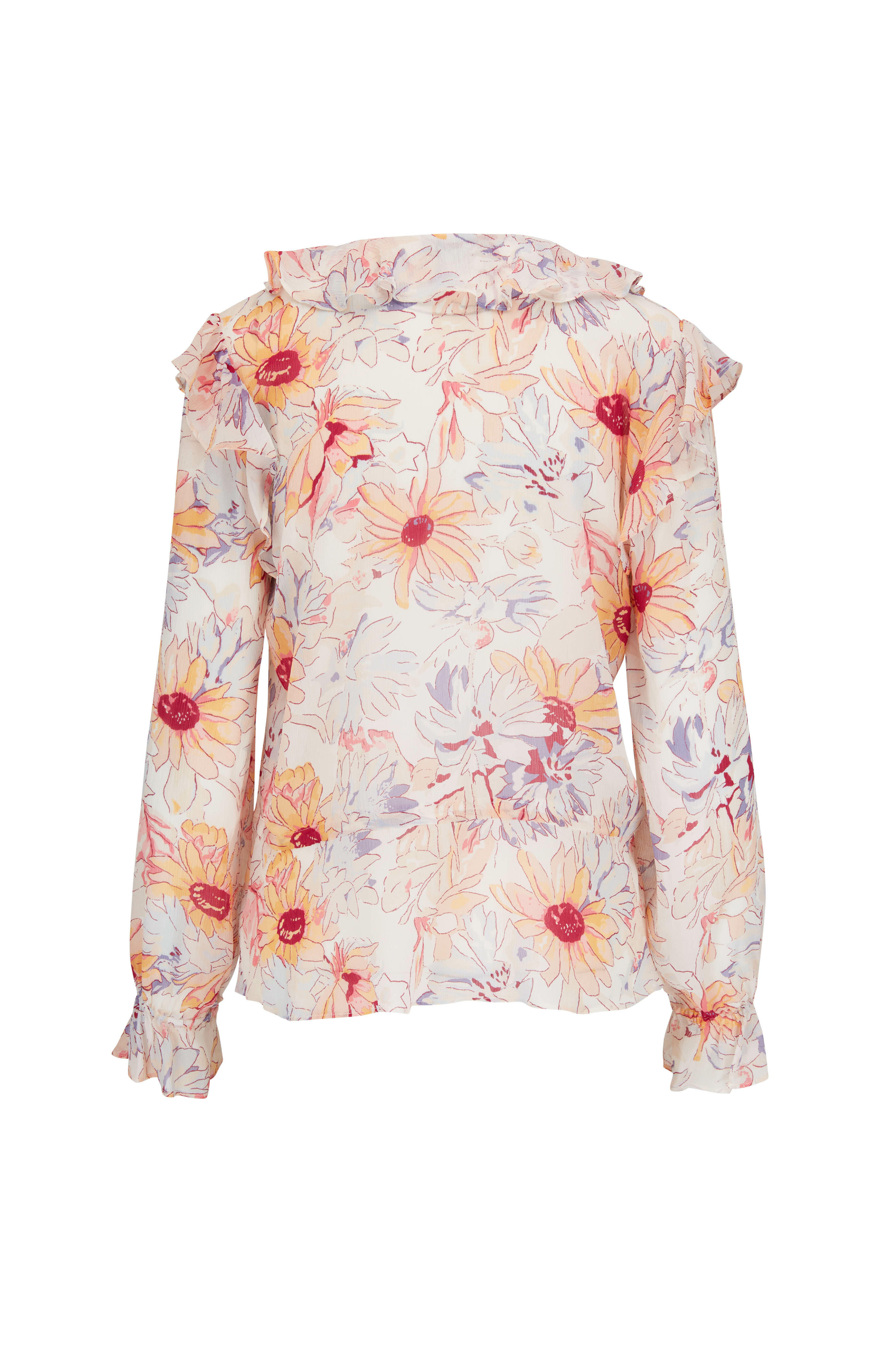 PAIGE - Dorit Cream Multi Silk Blouse | Mitchell Stores