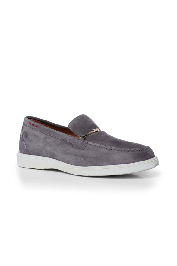 Brunello Cucinelli - Suede Loafer in Grey | Mitchell Stores